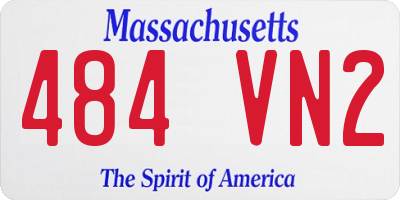MA license plate 484VN2