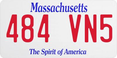 MA license plate 484VN5