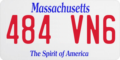 MA license plate 484VN6
