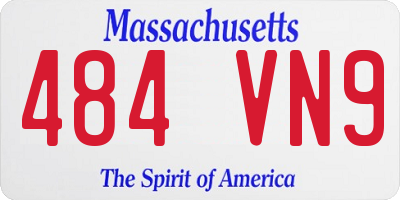MA license plate 484VN9