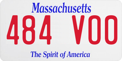 MA license plate 484VO0