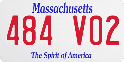 MA license plate 484VO2