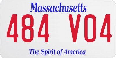 MA license plate 484VO4