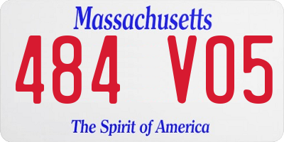 MA license plate 484VO5