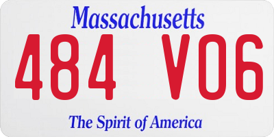 MA license plate 484VO6