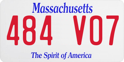 MA license plate 484VO7