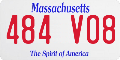 MA license plate 484VO8