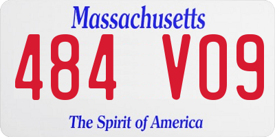 MA license plate 484VO9