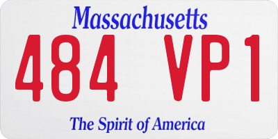 MA license plate 484VP1
