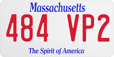 MA license plate 484VP2