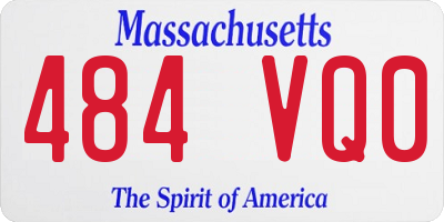 MA license plate 484VQ0