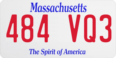 MA license plate 484VQ3