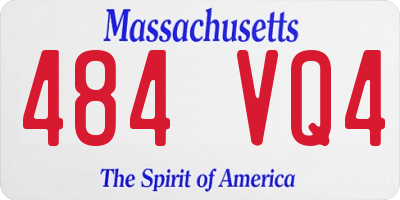 MA license plate 484VQ4
