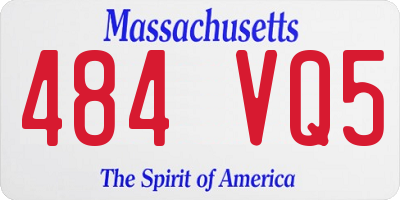 MA license plate 484VQ5