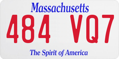 MA license plate 484VQ7