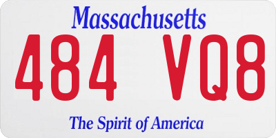 MA license plate 484VQ8