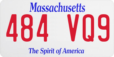 MA license plate 484VQ9