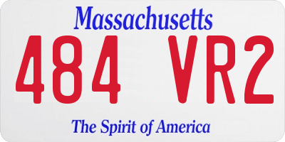 MA license plate 484VR2