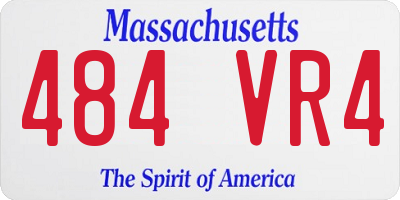 MA license plate 484VR4