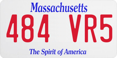 MA license plate 484VR5