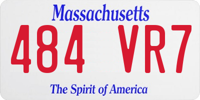 MA license plate 484VR7