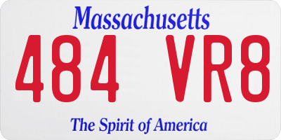MA license plate 484VR8