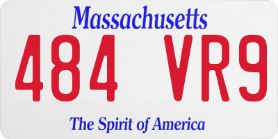 MA license plate 484VR9