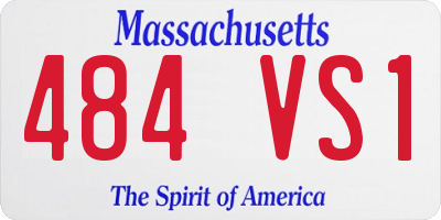 MA license plate 484VS1