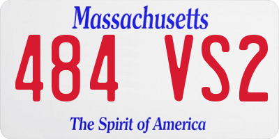 MA license plate 484VS2