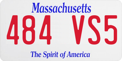 MA license plate 484VS5