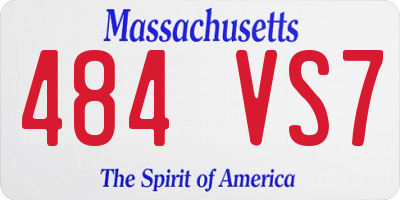 MA license plate 484VS7