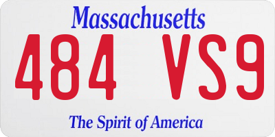 MA license plate 484VS9