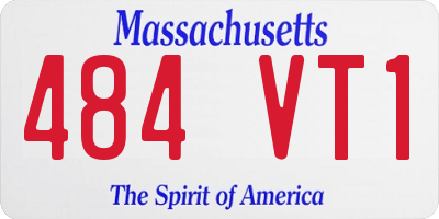 MA license plate 484VT1