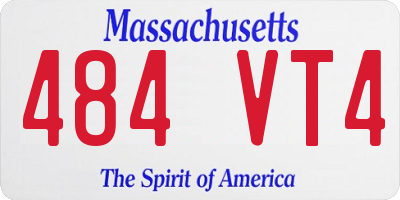 MA license plate 484VT4