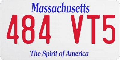 MA license plate 484VT5