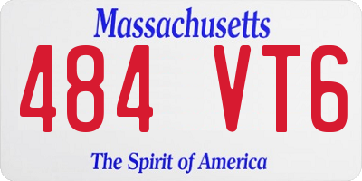 MA license plate 484VT6