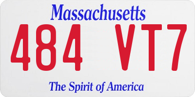 MA license plate 484VT7