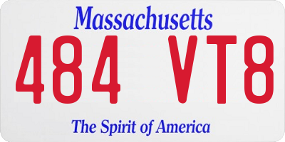 MA license plate 484VT8
