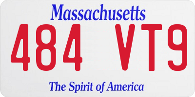 MA license plate 484VT9