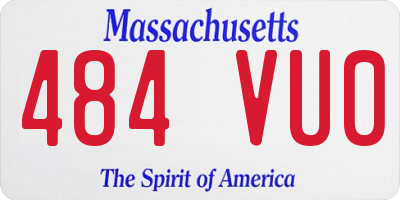 MA license plate 484VU0