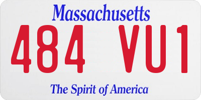 MA license plate 484VU1