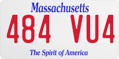 MA license plate 484VU4