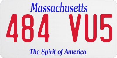 MA license plate 484VU5