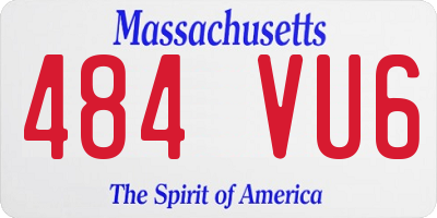 MA license plate 484VU6
