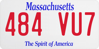 MA license plate 484VU7