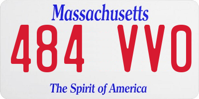 MA license plate 484VV0
