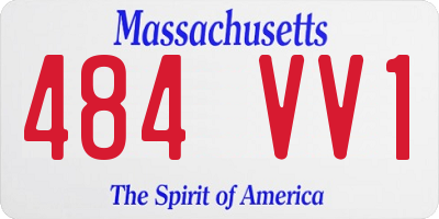 MA license plate 484VV1