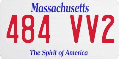 MA license plate 484VV2