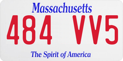 MA license plate 484VV5