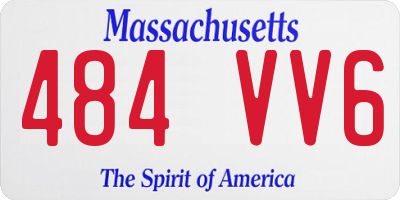 MA license plate 484VV6